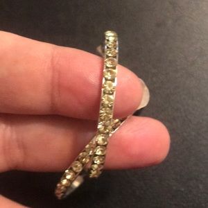 Australian Crystal yellow hoop earrings